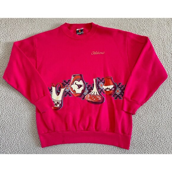 VTG Southwest Native Graphic Crewneck Sweatshirt 90s - Picture 1 of 16